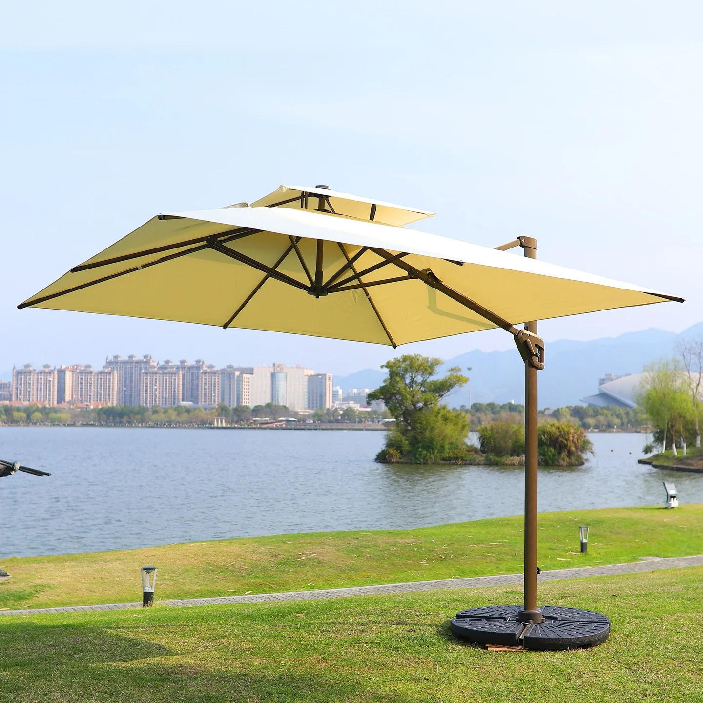 Outdoor Parasol Court Umbrella Terrace Balcony Outdoor Stand Large Sun Umbrella Shed Villa Garden Outdoor Roman Umbrella