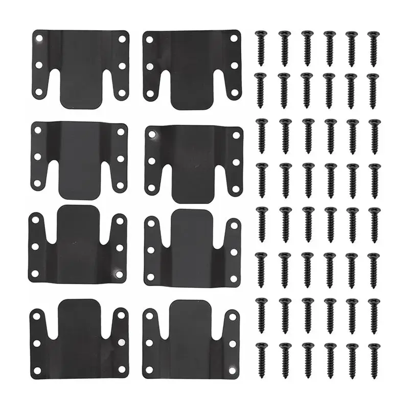 ABXF-Universal Sectional Sofa Interlocking, 8 Pieces Couch Clips Sofa Connectors Bracket Furniture Connectors With Screws