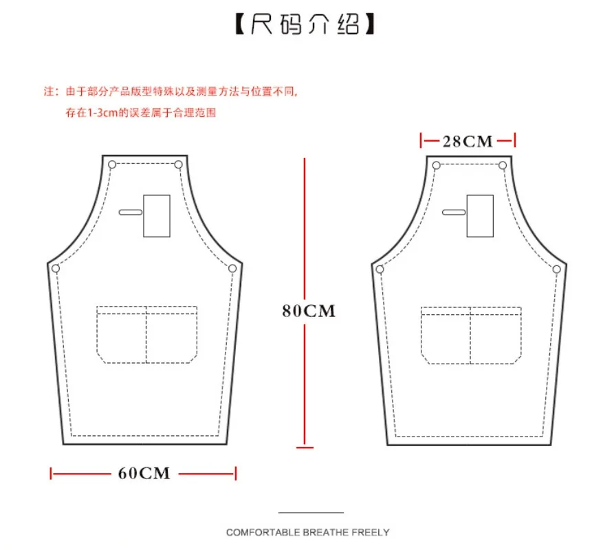 Thick Canvas Aprons for Woman with Pockets Gardening Waterproof Coffee Salon Working Labor Protection Kitchen Apron for Men