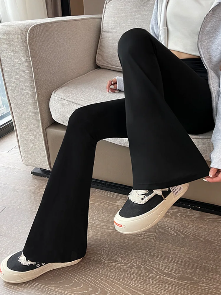 

Брюки для йоги с высокой талией на подкладке, женские повседневные спортивные брюки с принтом коровки, осень-зима, новые утягивающие брюки Bootcut