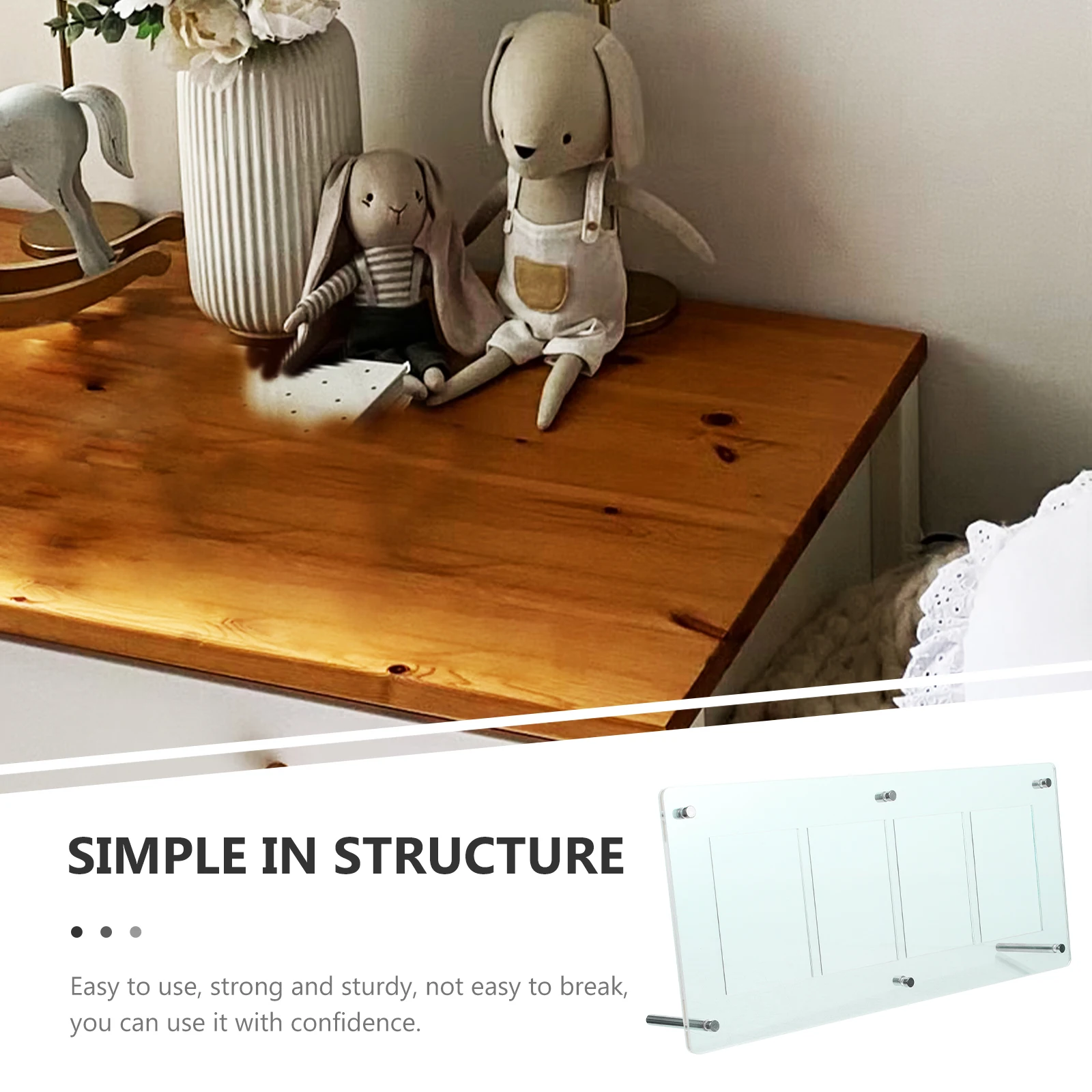 

Display Stand PVC Collection Cards Holder Transparent Small Size Useful Storage Display Bracket Decorative Rack Office Use Long