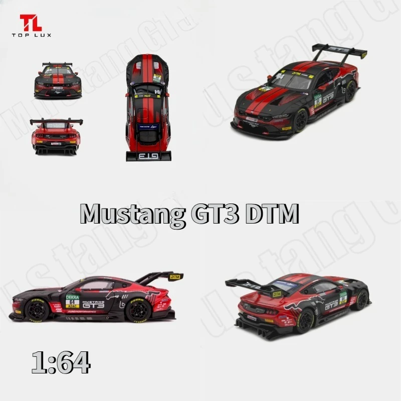 TOPLUX 1:64 Ford Mustang GT3 DTM Racing Die Casting Alloy Car Models Car Model Enthusiasts Collection
