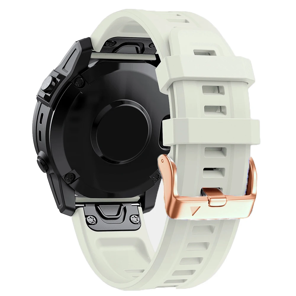 Rose Gold Buckle 20mm Wristband For Garmin Fenix 6S Pro 5S Plus 7S Watch Band For Fenix 7S Pro Strap Silicone Quickfit Bracelet
