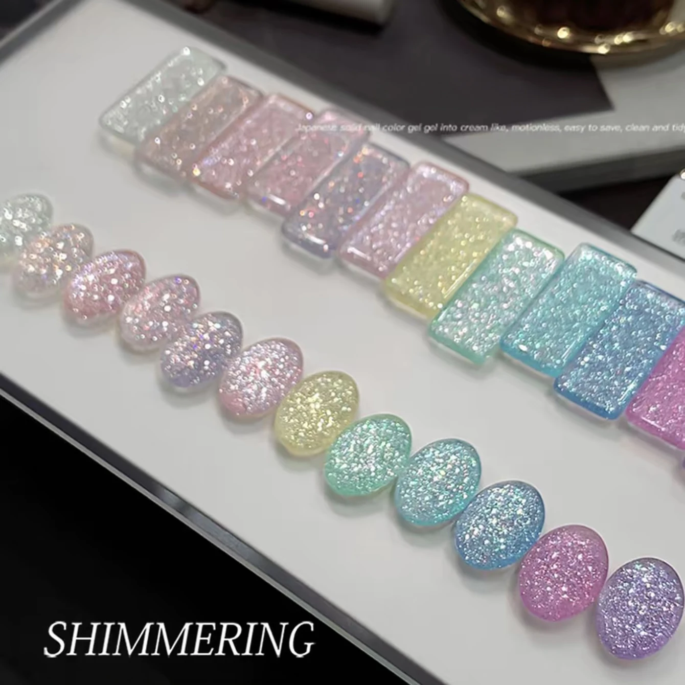 MIANEL 10ml 2026 Summer 12-Color Holographic Aurora Fairy Crushed Diamond Gel – Extreme Sparkle for LED Nail Lamp