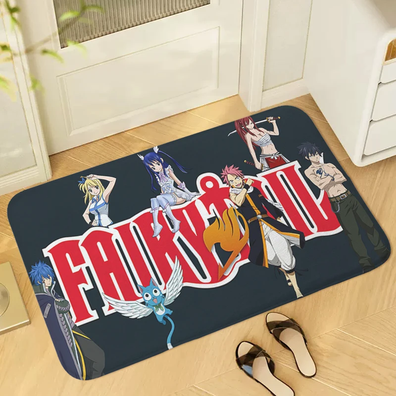 

Anime Hallway Floor Mats Non-slip Fairy Tail Corridor Carpet Kitchen Bathroom Balcony Living Room Rug Doormat Entrance Door