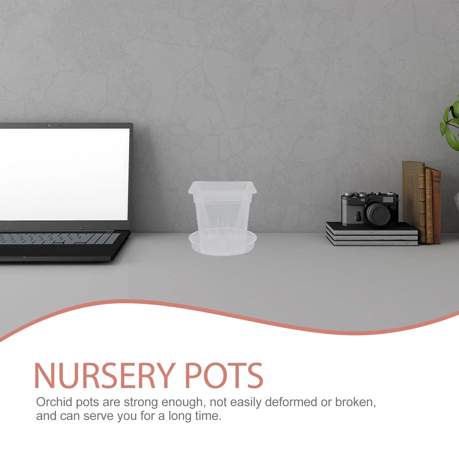 

5Sets Orchid Pots Clear Plastic Planting Containers with Ventilation Holes for Indoor Outdoor Gardening Nursery Starter