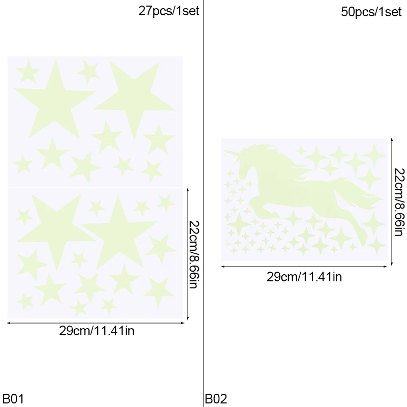 ملصقات حائط على شكل نجوم وحيد القرن مضيئة تتوهج في الظلام لتزيين غرفة الأطفال الصغار صديقة للبيئة يمكنك صنعها بنفسك #3