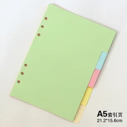 Original classic spiral notebook divider, Cute fine organizer planner seperator pages Office school stationery index paper A5 A6