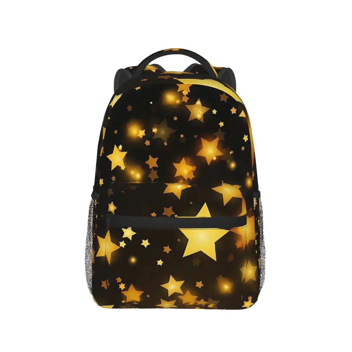 

Star In Blackground Pattern Backpack Hot Sale Daypack Large Capacity Boys Girls BookBag School Bag Shoulder Bags for Men Women