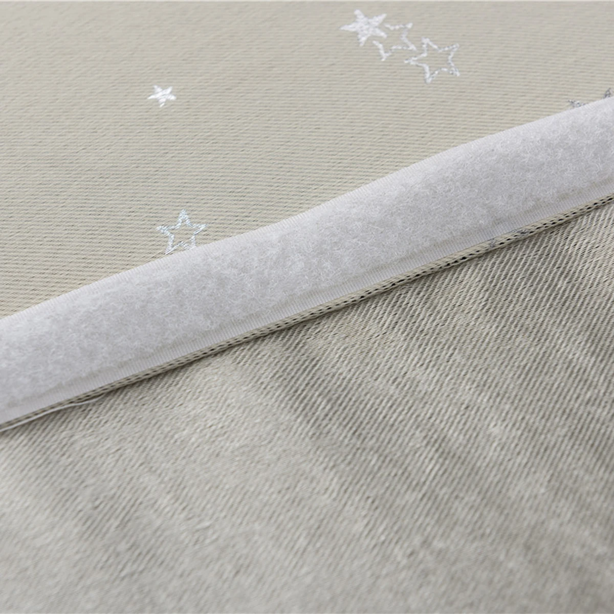 

Blackout Curtains Punch Free Tape Window Drape Sliver Star Decorated Thickening Light Blocking Home Bedroom Kids Room