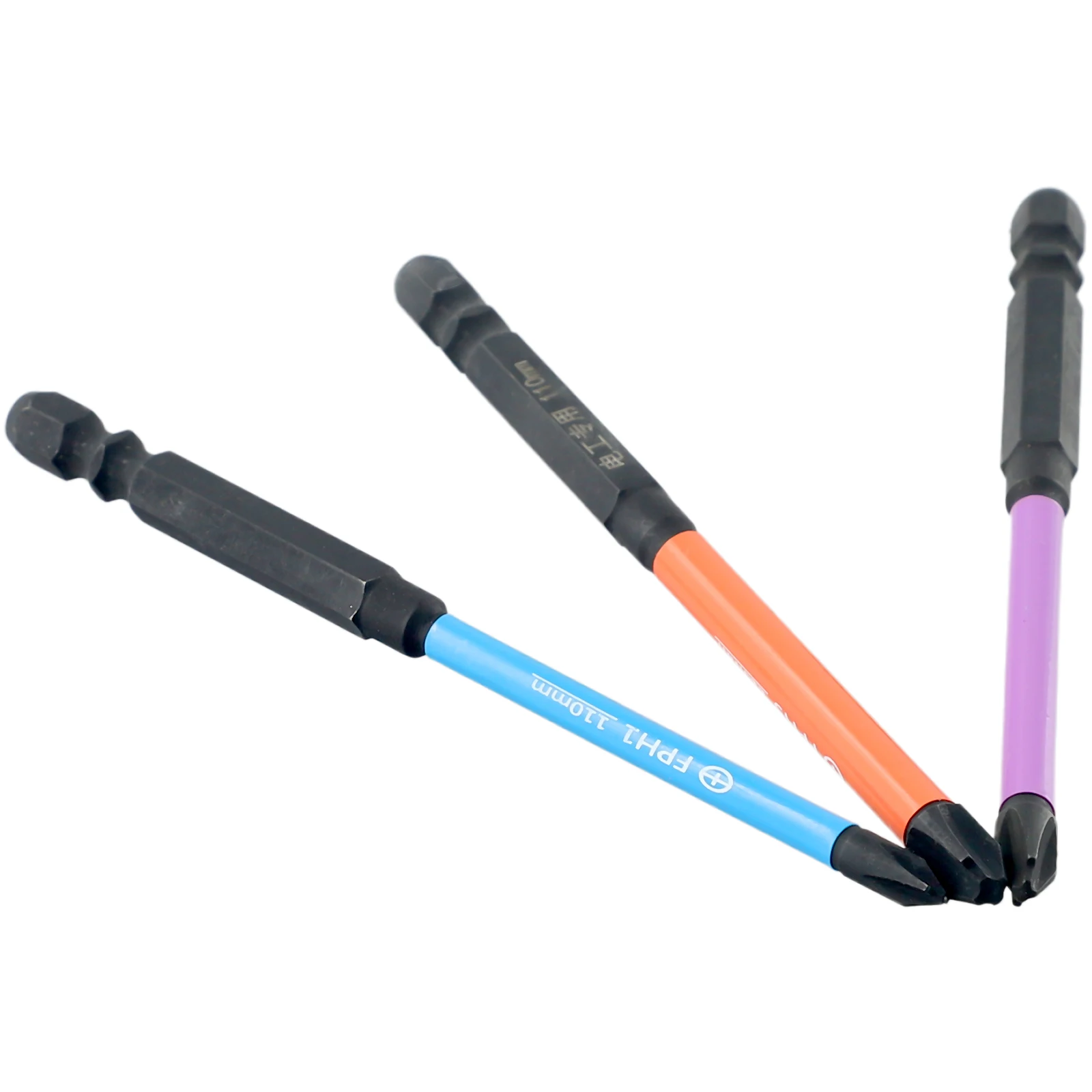 

For Electrician Screwdriver Bit Hand Repair Tools Alloy Steel FPH1 Magnetic Slotted Cross Head 3pcs Cross Head Screwdriver Bit