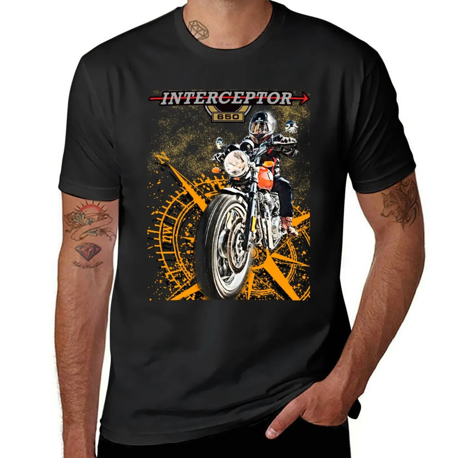 Interceptor 650 Windrose Royal T-Shirt summer top sweat Short sleeve tee kawaii clothes funny t shirts for men