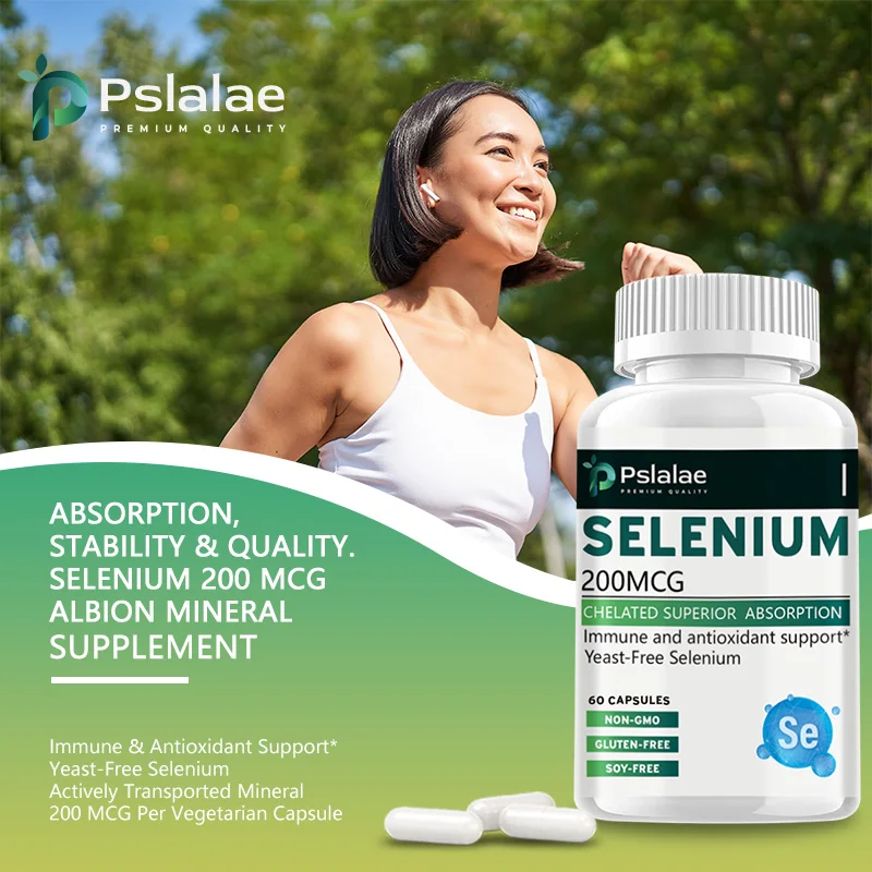 Selenium 200mcg - for Heart, Bone & Immune Health, Thyroid Support - Non-GMO