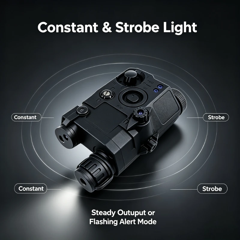 Adjustable Laser Dot PEQ15 Nylon Indicator LED Flashlight Constant Strobe Light Outdoor Cosplay Decor Toy Fittings
