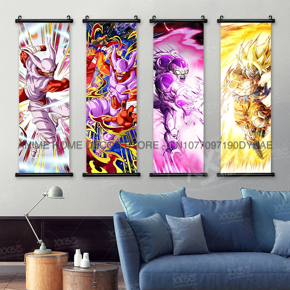 Dragon Ball Poster Kühler Tapete Anime Schriftrollen Bild Frieza Wandkunst König Kalte Wohnkultur Son Goku Hängende Malerei Krillin – Detail 2