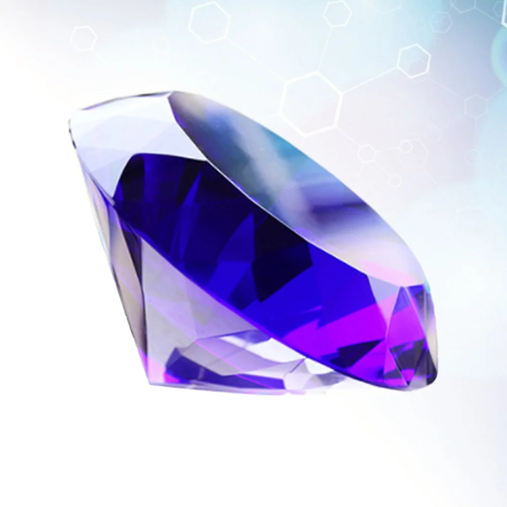 

2Pcs Blue Fake Diamonds Decor Artificial Crystal Wedding Home Party Romantic Decoration Faux Diamond Faux Diamond