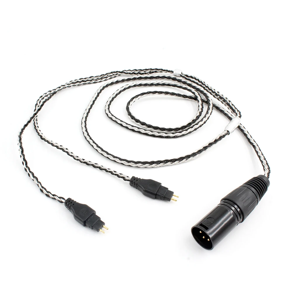 

High Quality 8 Cores 4pin xlr female Balanced Silver Plated Earphone Cable Headphone Cable For HD580 HD600 HD650 HDxxx HD660S