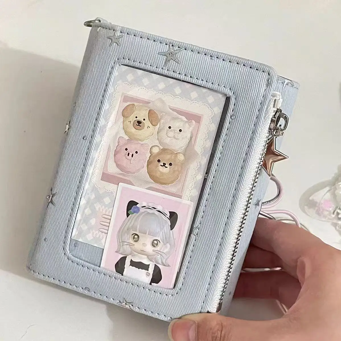Minimal Denim Starry Sky M5 Loose-Leaf Notebook Clear Window Ita Cover Detachable Refillable Journal Portable Daily Planner - view 5