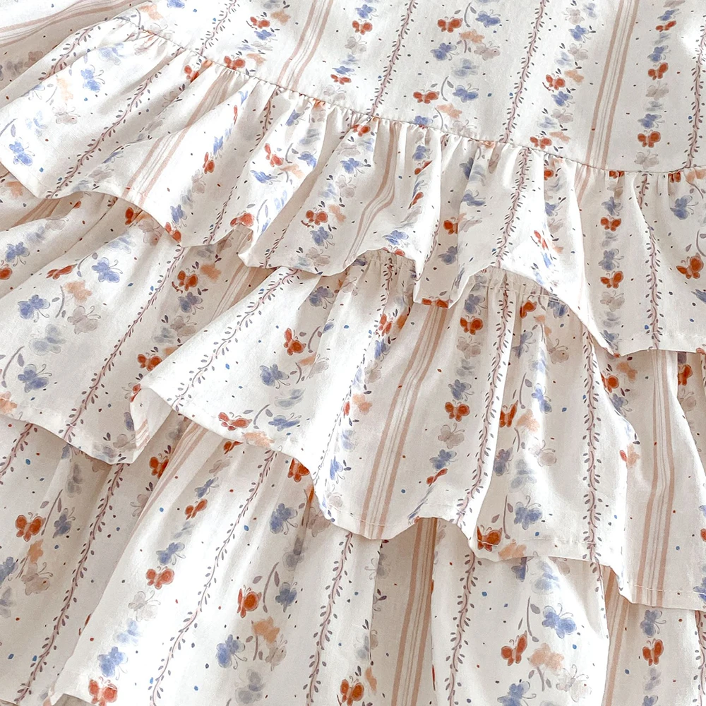 MILANCEL Kinderkleid Herbst 1-6T Süßes Blumenkleid für Mädchen Lose Kinderkleidung Koreanische Version Mädchen Prinzessinnenkleid – Detail 35