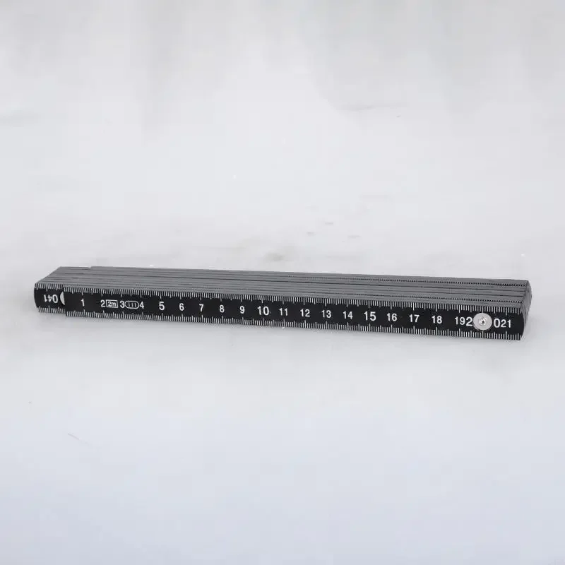 Sturdy 2m Black Foldable Measuring Tool Sturdy Design For Construction Use