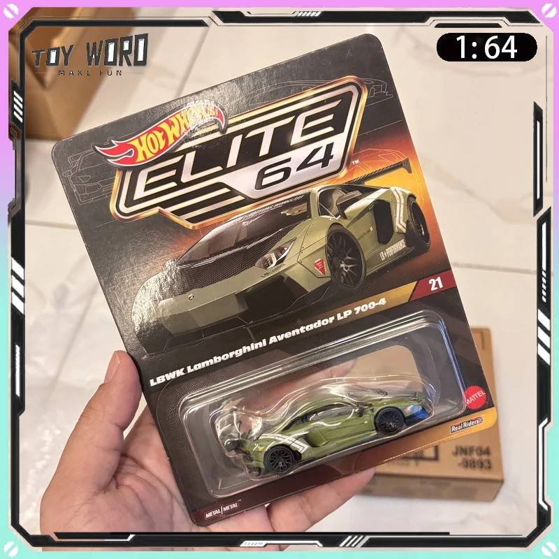 Genuine Hot Wheels Elite 1:64 LBWK Lamborghini Aventador LP700 Supercar Diecast Model Static Collectible Vehicle  Ornament gift