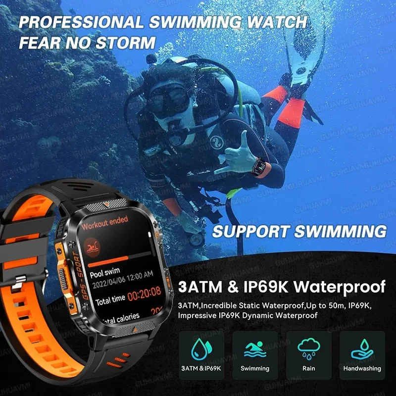 2025 الرياضة لتحديد المواقع ساعة ذكية رجل امرأة في الهواء الطلق مقاوم للماء Smartwatch لتحديد المواقع جهاز تعقب للياقة البدنية لشاومي هواوي آيفون 16 17