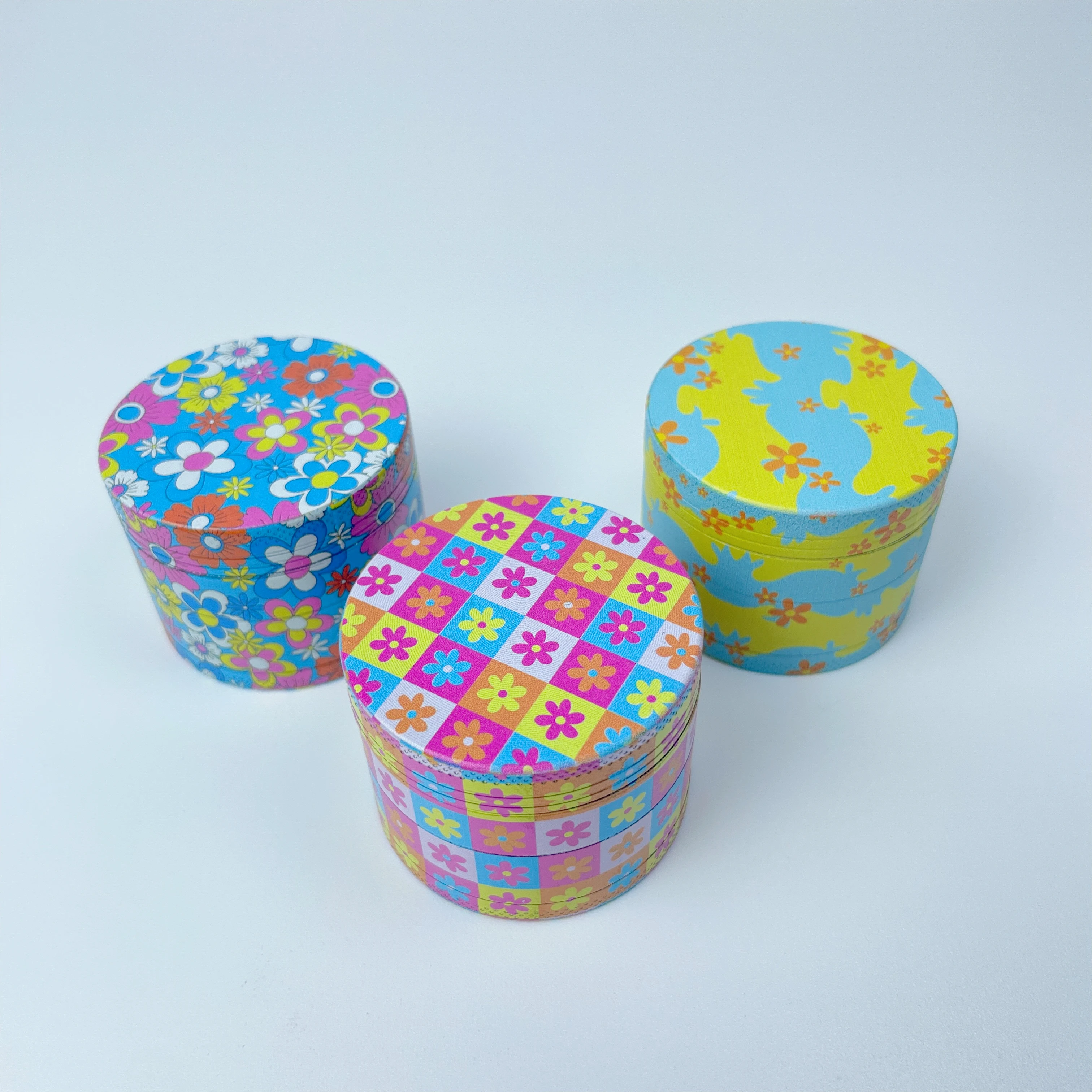 2inch/50mm Flower Themed Metal Herb Grinder Girly Gift