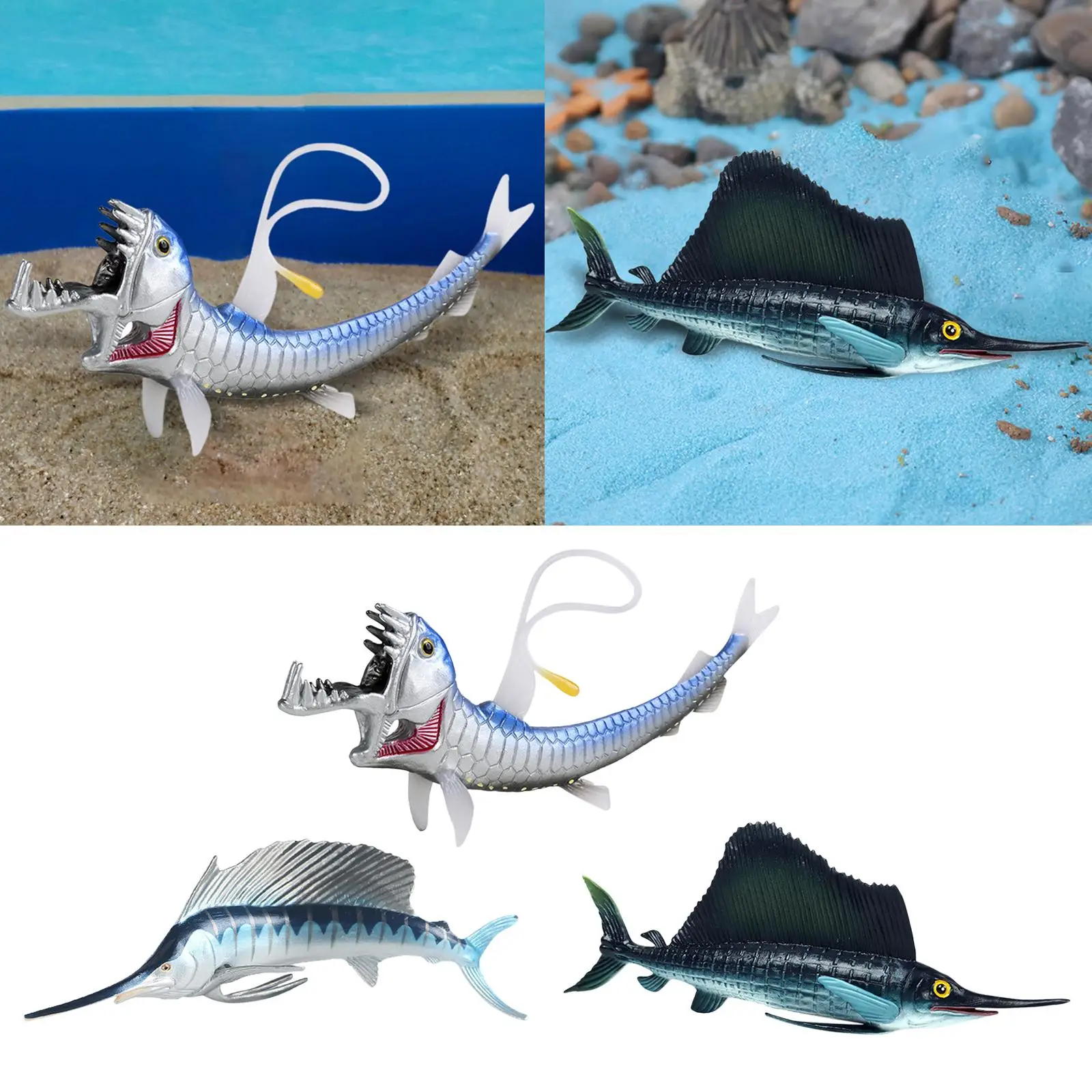 Realistic Marine Animal Figures Collection Educational Learning Toy for Birthday Gift