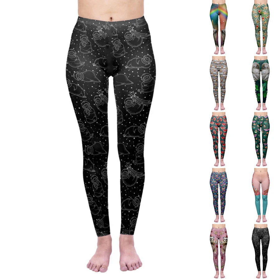 

New Women's Summer Printed Pants Yoga Pants Workout Pants Sweatpants Outdoor Pencil Pants Leggings XS-8XL