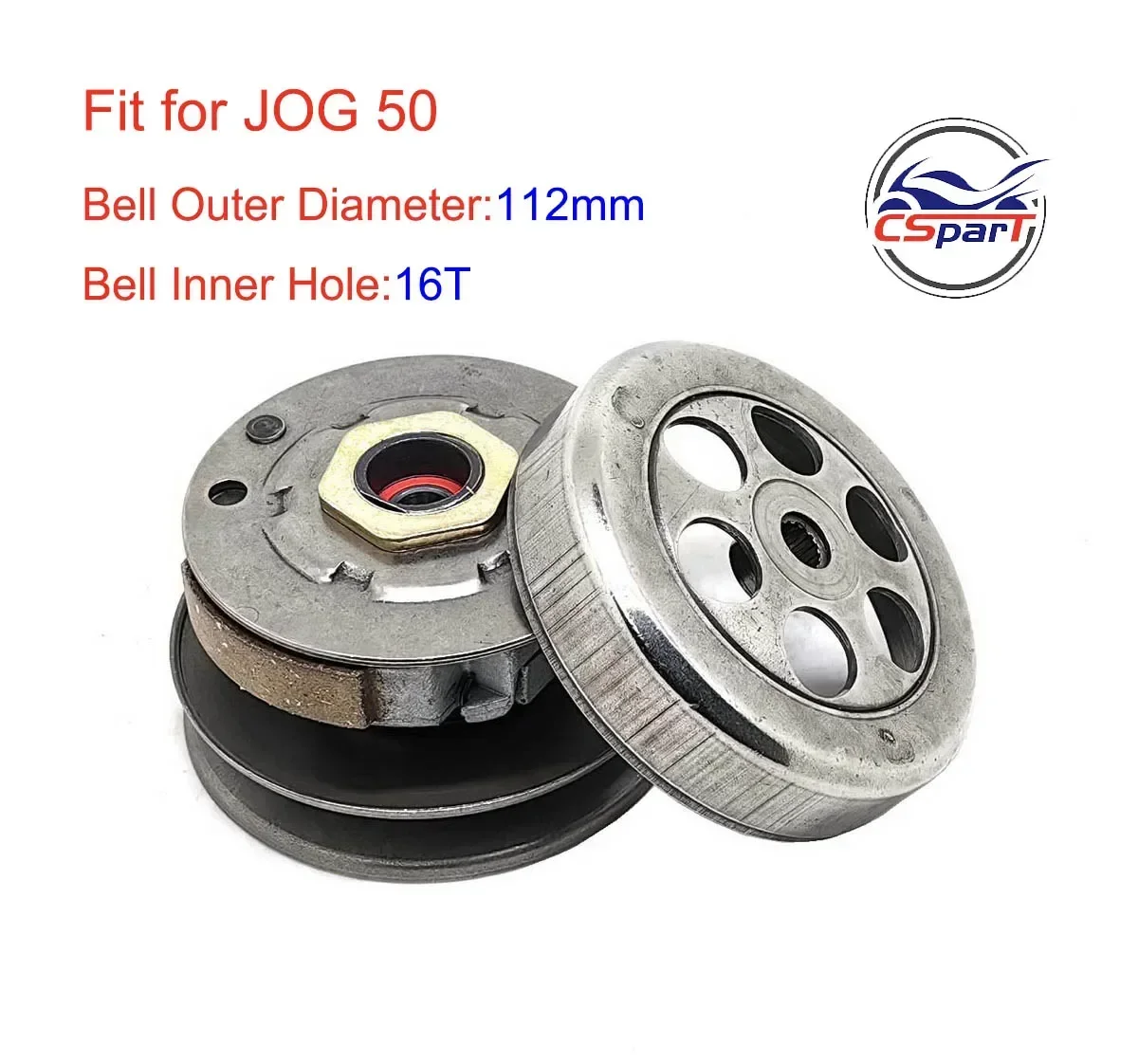 112MM 16T JOG Clutch Assembly for Yamaha 50CC 1E40QMB Minarelli  Baotian Znen Jinlang LongJia Jonway Kazuma Scooter Buggy Parts