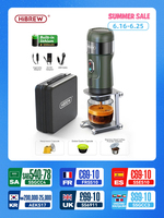 HiBREW Wireless Electric Portable Espresso Coffee Machine for Car & Home Camping Coffee Maker Fit Nespresso Dolce Capsule Powder