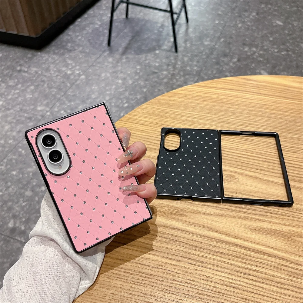 Luxury Full Stars Leather Phone Case For Samsung Galaxy Z Fold 8 Ultra Fold7 6 5 4 Hard Protective Cover Multi Colors Funda