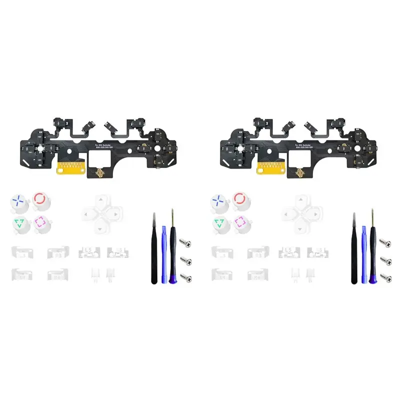 Kit de microinterruptores táctiles ergonómicos FEDI-2X con clic para PS5 BDM-030/040/050, kit de placa de circuito de 12 teclas con clic B