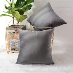 Dark Gray Velvet Cushion Covers Soft Pillowcases 45x45cm Nordic Home Decor Pillows Cover for Sofa Cushions