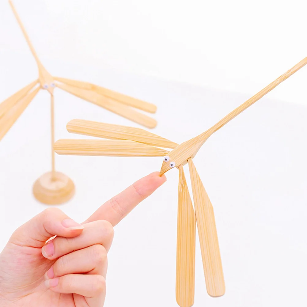 

2Pcs Bamboo Dragonfly Educational Balance Playthings Desktop Children Accessory Decorative Learning Kids Supply Compact Design