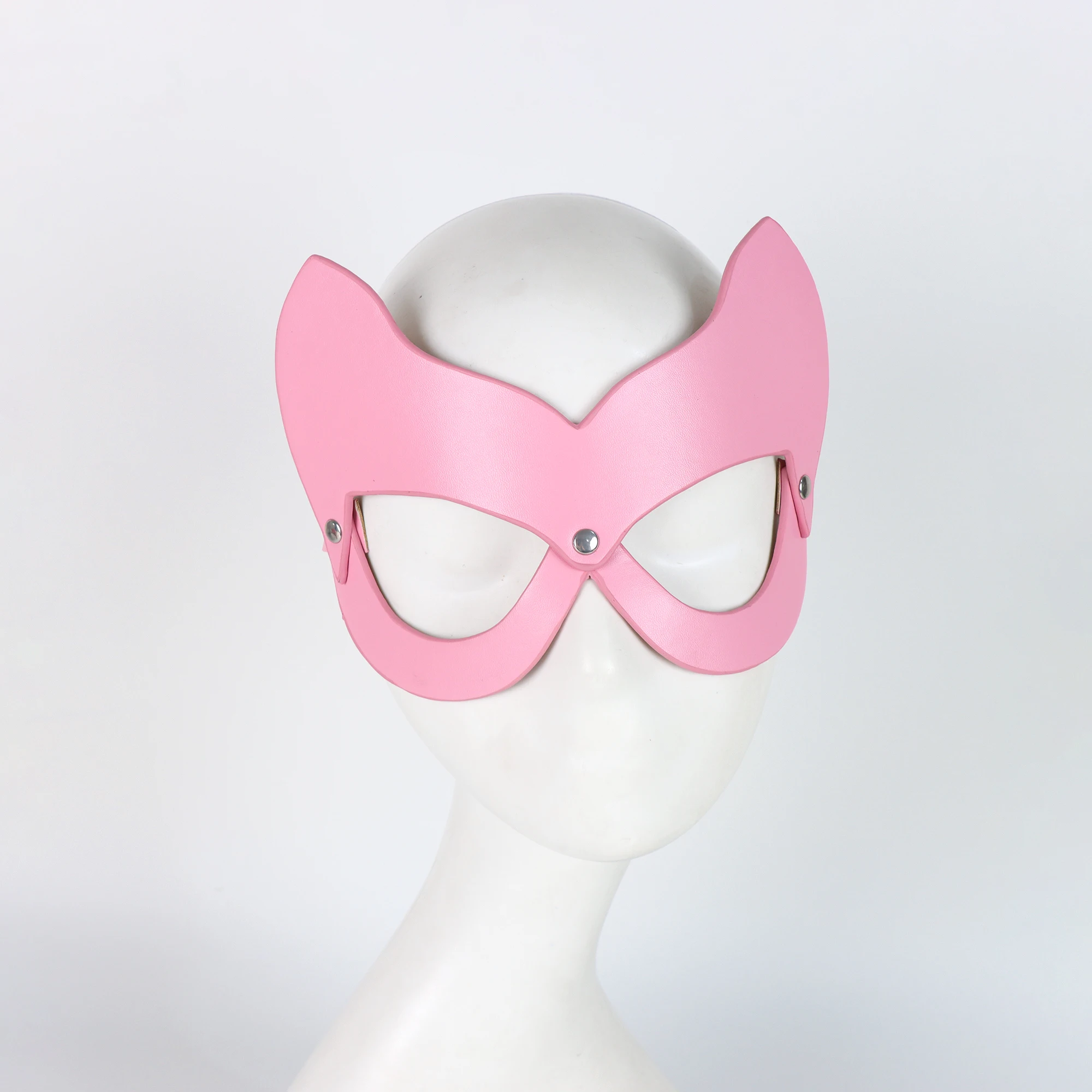 أقنعة جلدية للنساء، قناع حفلة تنكرية، قناع لعب الأدوار الأنيق، قناع نصف وجه للحفلات التنكرية #5