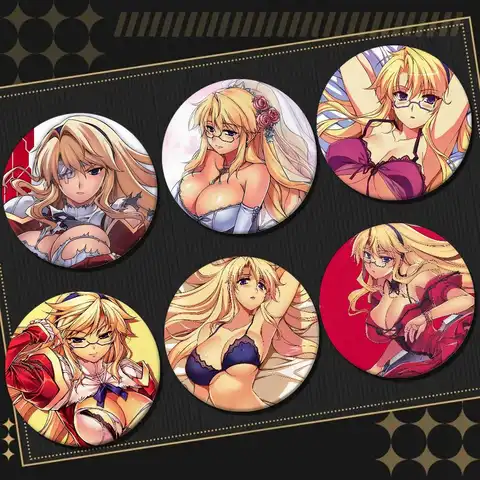 Satellizer El Bridget Anime Freezing Round Laser Badge Cartoon Brooch Clothes Backpack Accessories Lapel