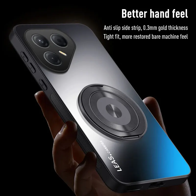 

For Tecno Pova7 ultra Case Luxury Acrylic 360° Rotating Stand Anti-Fall Cover For Tecno Pova7 pro Shockproof Bumper Funda