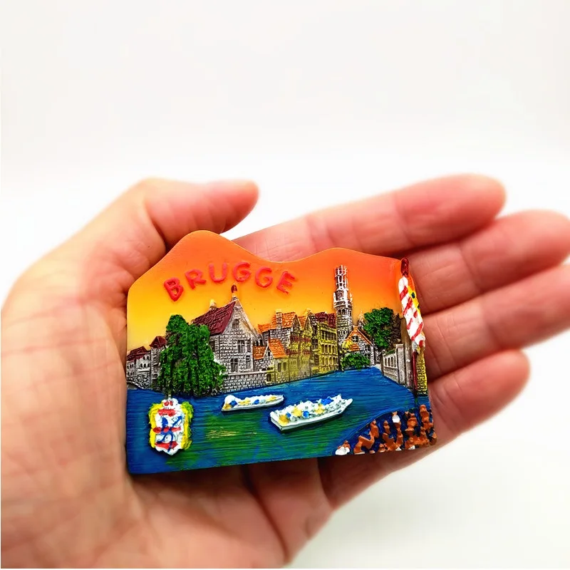 Belgium Brugge Brussels Fridge Magnets Tourism Souvenir Decorative Magnets for The Refrigerator Magnetic Stickers Resin Crafts