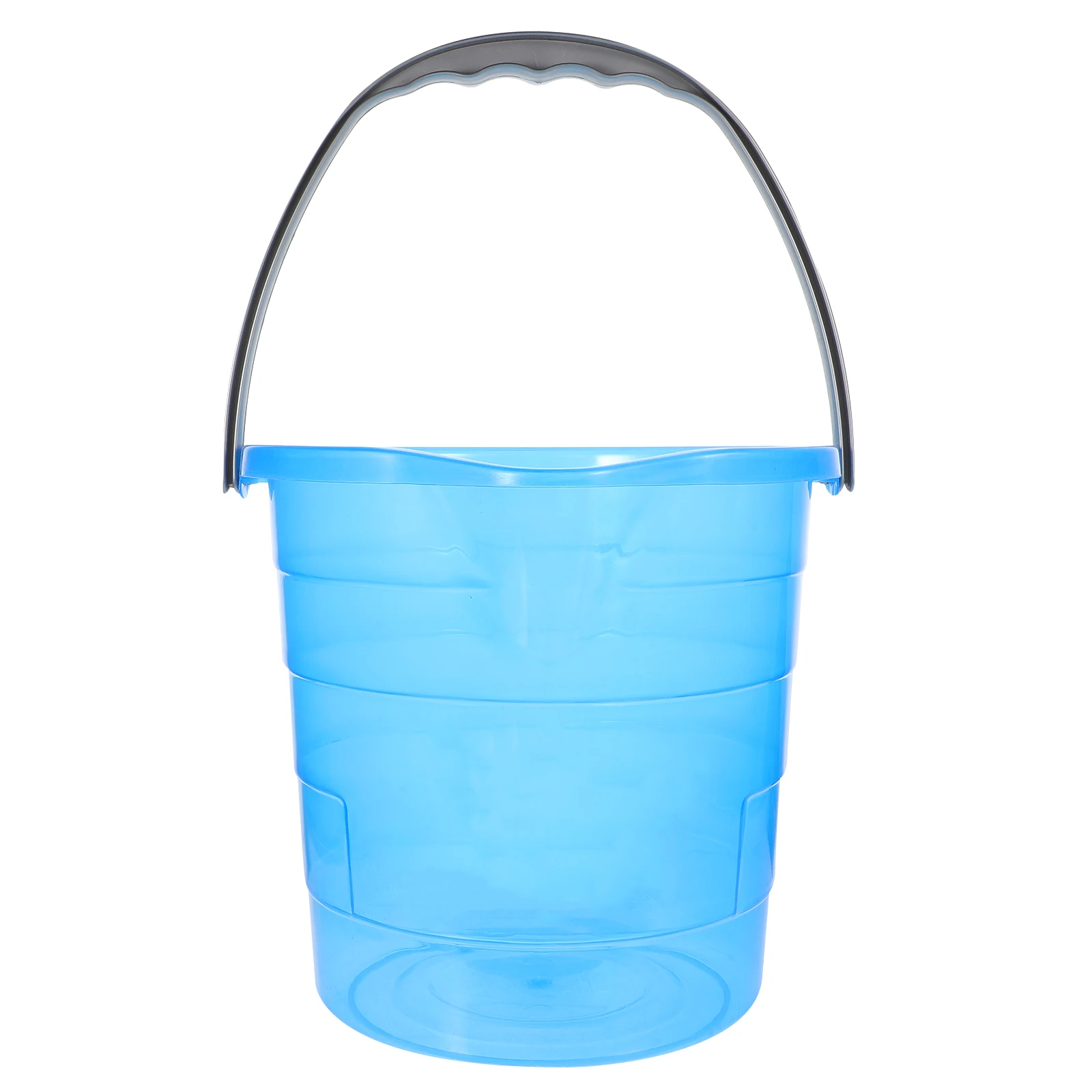 Plastic Water 12L Blue Storage Bucket with Handle Durable Portable Bucket for Home Dormitory Kitchen Bathing Laundry Foot