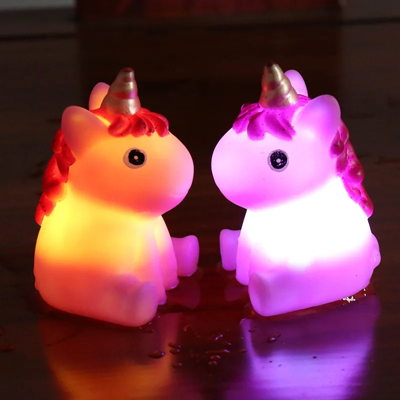 1 Pcs Novelty And Fun Gadgets Light-up Bath Unicorn Water Sensing Unicorn Toy Animal Sensing Bath Light-up Toy