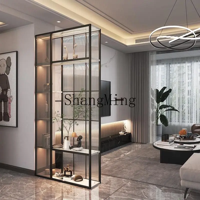 

FG simple entrance entrance shoe cabinet integrated living room block home household Changhong glass screen partition cabinet