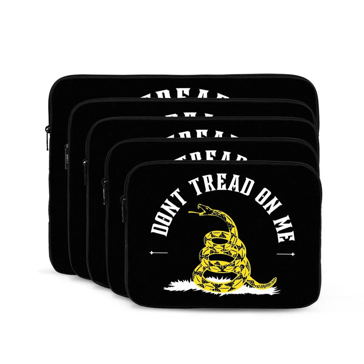 

Не наступай на меня, флаг Гадсдена, желтый на черном ноутбуке, сумка для ноутбука, чехол для ноутбука, противоударный чехол для планшета, сумка