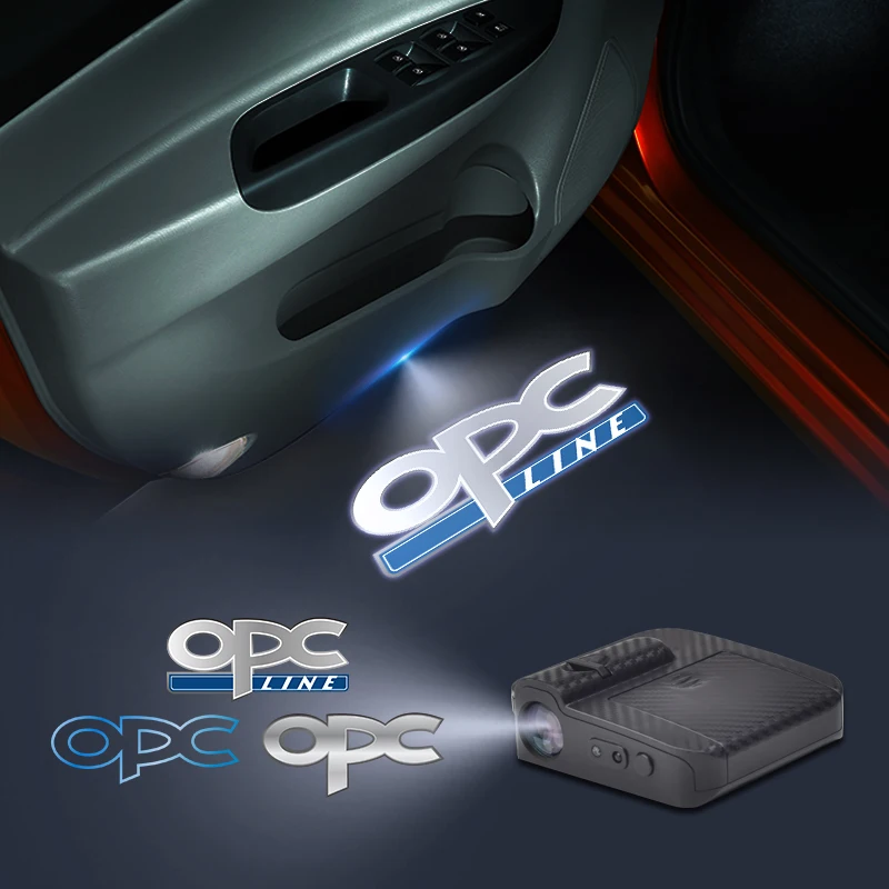 OPC LINE Logo Wireless Courtesy Car Door Projector LED Welcome Lights For Opel Antara Mokka Zafira Astra Corsa Meriva Vectra