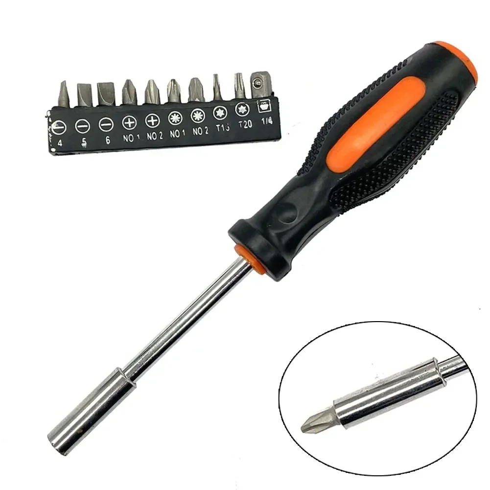 11 Pcs Screwdriver Set Multifunction Magnetic Hex Screw Bit Socket  Handle Set Repair Manual Tools Precision Household Hand Tool