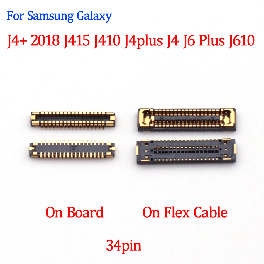 2 шт., разъем для ЖК-дисплея Samsung Galaxy J4 + 2018 J415 J410 J4plus J4 J6 Plus J610 J610F