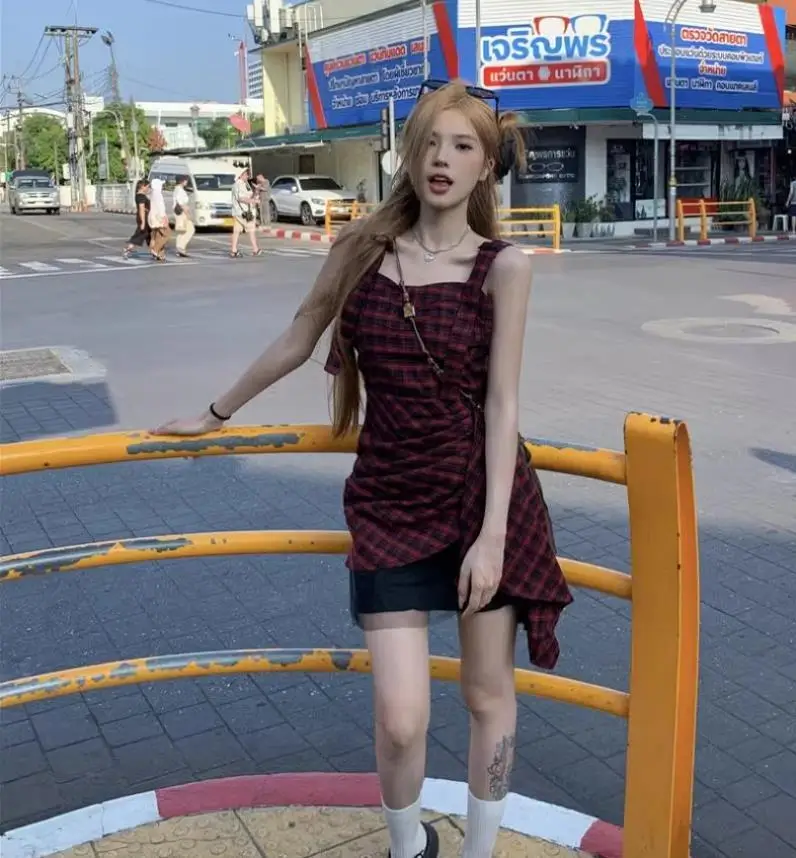 Kleider für Damen, Quinceanera, rosa, Frühling, Modal, Rauchschnürung, geraffte Taille, H-Linie, lässiger Trend, koreanisches Pendeln, minimalistisch, weich