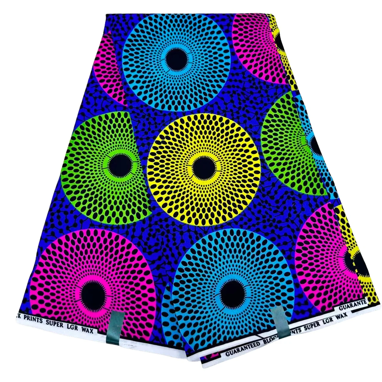 6 ياردة أنغولا قماش الباتيك الأفريقي |   متعدد الألوان نمط هندسي كلاسيكي مطبوعة ألياف البوليستر الخياطة DIY