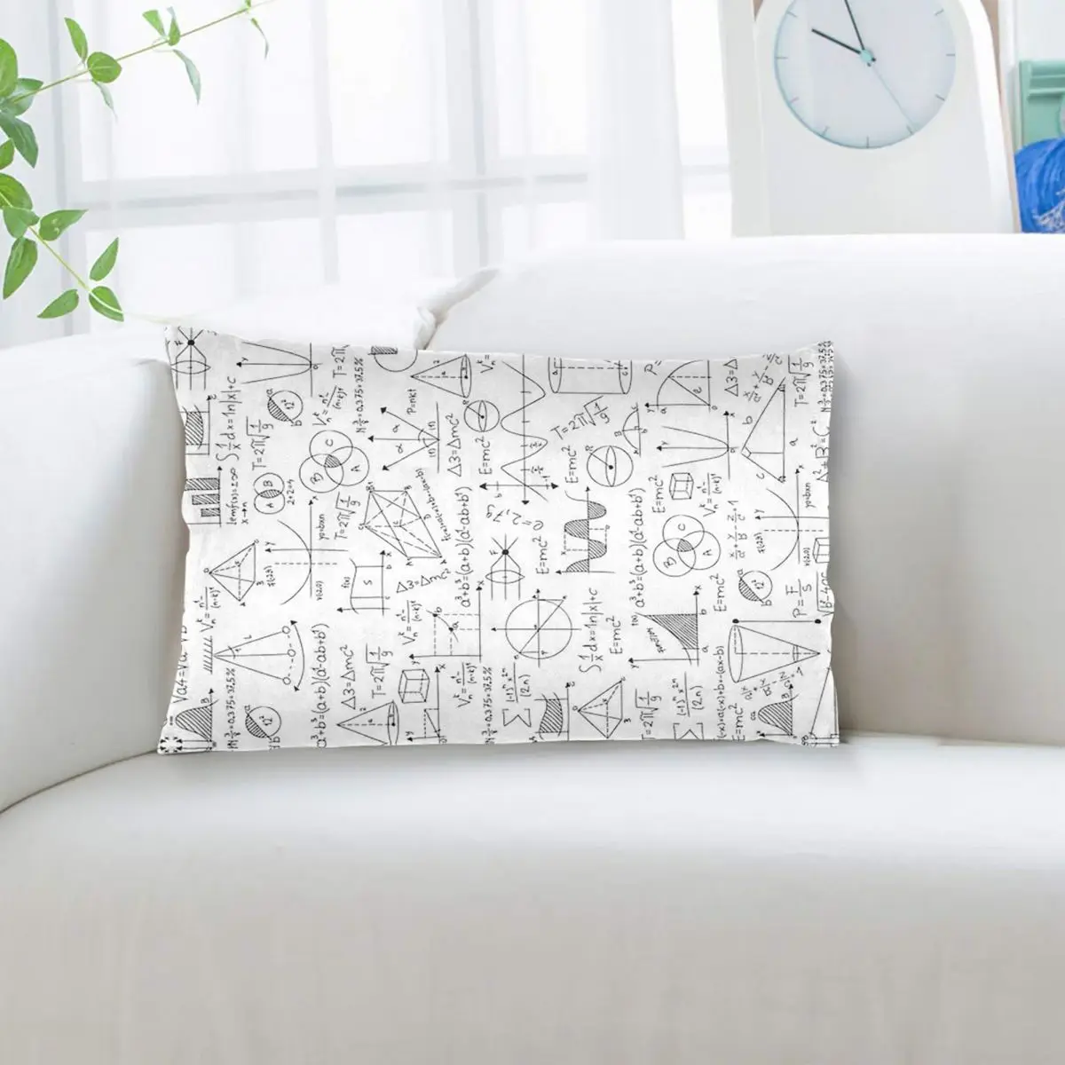 Mathematics Formulas Math Numbers Rectangle Pillowcase Cushion Cover Decorative Bedroom Bed Home Comfort Throw Pillow