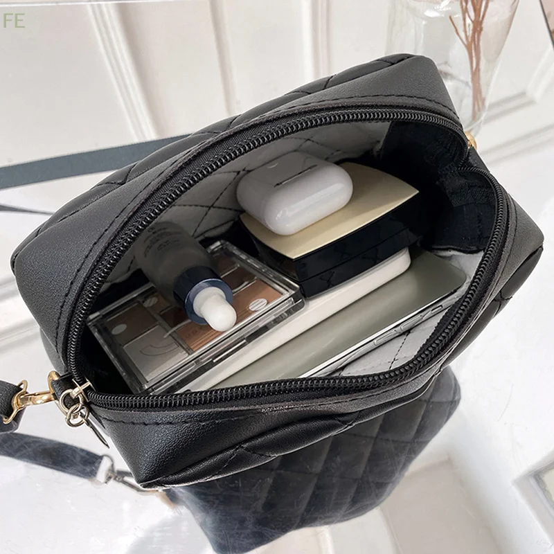 [FE] Fashion Ladies Crossbody Bags Luxury Tassel Small Messenger Bag For Women Lingge Embroidery Casual Female Shoulder Bag